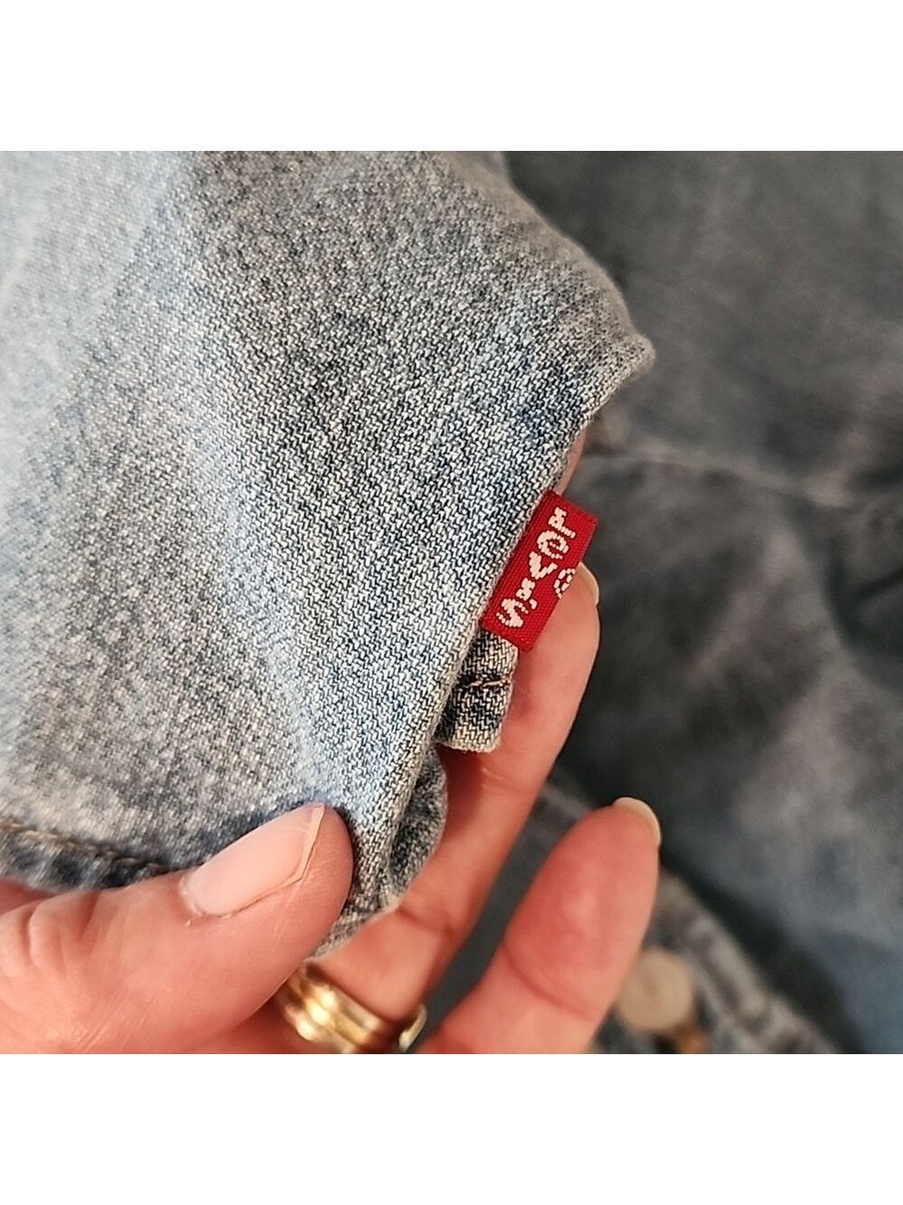 Levi's Blue Denim Button-Up Top XXL - Picture 7 of 8
